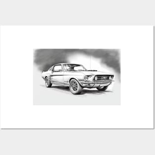 Ford Mustang 1968 classic Posters and Art